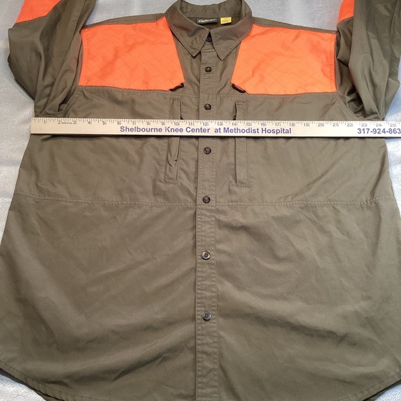 Cabela's Men's Olive and Orange Shirt Jacket - Picture 4 of 12